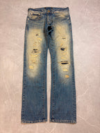 Vintage Distressed Straight Fit Jeans (W30/L32)